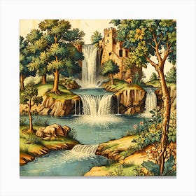 Waterfall In The Forest 2 Canvas Print