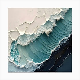 Abstract Wave Painting 6 Canvas Print