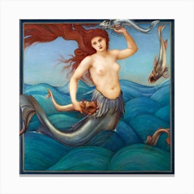 A Sea Nymph, Edward Burne–Jones Canvas Print