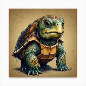 Cute Turtle 1 Canvas Print