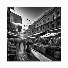 Street Market In Morocco Canvas Print