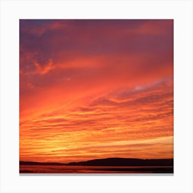 Sunset Over The Sea Canvas Print