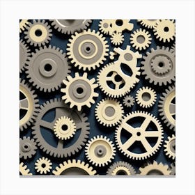 Gears Background 11 Canvas Print