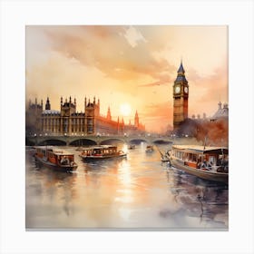 Thames Tranquility Canvas Print