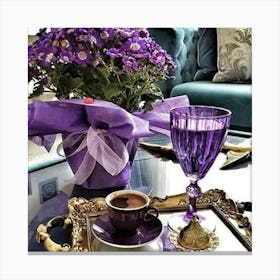 Purple Living Room Canvas Print