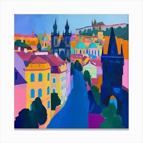 Abstract Travel Collection Prague Czech Republic 3 Canvas Print