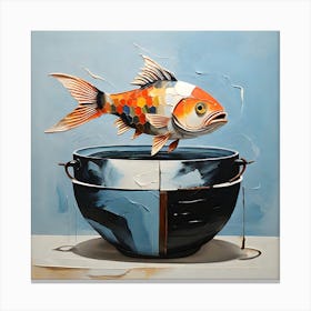 Goldfish In A Bowl Canvas Print