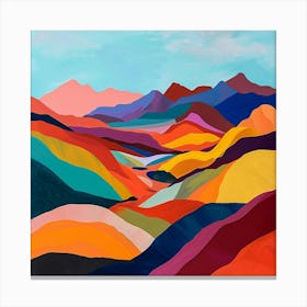 Colourful Abstract Ambor National Park Bolivia 1 Canvas Print