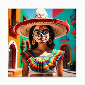 Mexican Mexican Mexican Girl Canvas Print