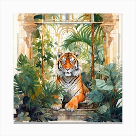 Tiger In The Conservatory Canvas Print