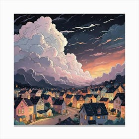 An Evening With Clouds Art (4) Canvas Print