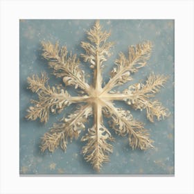 Gold Snowflake 3 vector art Canvas Print