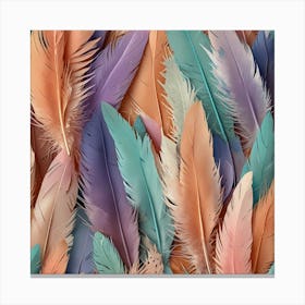 Feathers Seamless Pattern Canvas Print