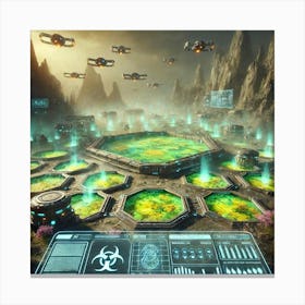 Toxic Pools Scifi Canvas Print