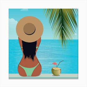 Woman In A Bikini Canvas Print