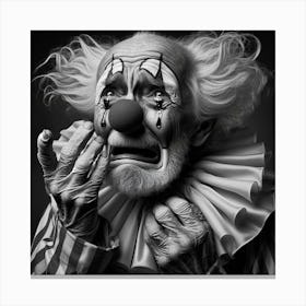 Old Clown Canvas Print