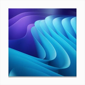 Abstract Blue Wavy Pattern Canvas Print