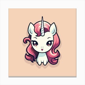 Cute Unicorn 221 Canvas Print