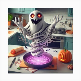 Ghost In The Kitchen Canvas Print