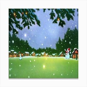 Christmas Village 2 Canvas Print