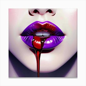 Bloody Lips 1 Canvas Print