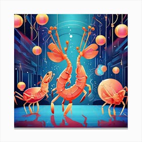 Chinese New Year - Shrimp Dance Canvas Print