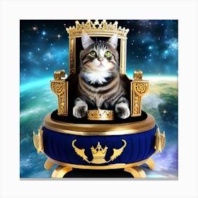 Purr On the Throne Canvas Print