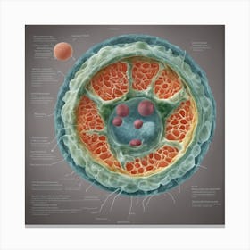 358848 A High Resolution Image Of An Animal Cell With All Xl 1024 V1 0 Canvas Print