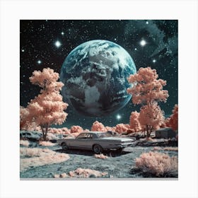 Earth In Infrared Canvas Print