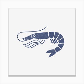 Blue Shrimp Canvas Print