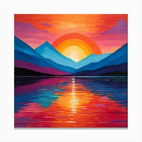 Sunset In The Mountains 10 Canvas Print