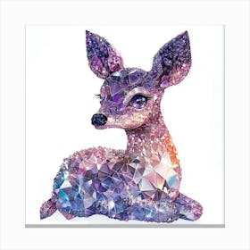 Deer Geode Canvas Print