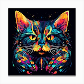 Psychedelic Cat Canvas Print