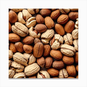 Nuts As A Background (82) Canvas Print