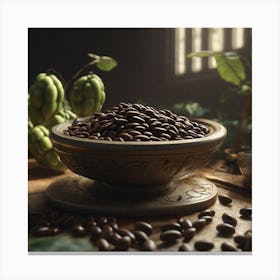 Coffee Beans In A Bowl 11 Canvas Print