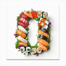 Sushi Letter O 3 Canvas Print