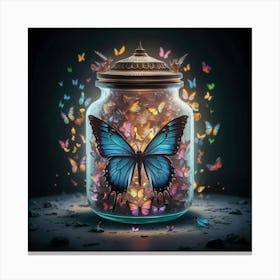 Butterfly In A Jar Canvas Print