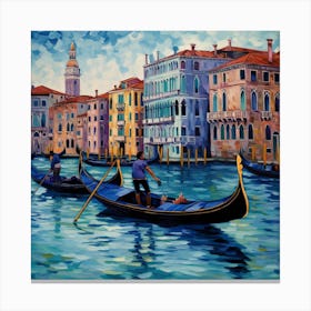 Gondolas In Venice 1 Canvas Print