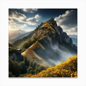 Mountain top to the sky Canvas Print