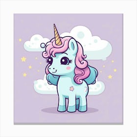 Cute Unicorn 128 Canvas Print