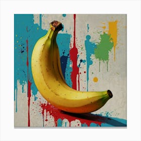 Banana Splatter Canvas Print