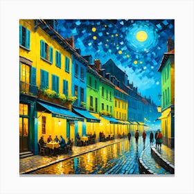 Starry Night In Paris Canvas Print