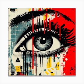 Halftone Monochrome Collage: A Stunning Display of Artistic Creativity. Canvas Print