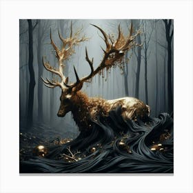 Deer In The Forest 8 Canvas Print