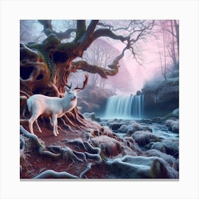 Deer In The Forest 42 Canvas Print