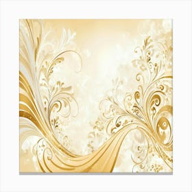 Gold Floral Background 2 Canvas Print