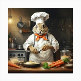 Chef Rabbit Canvas Print