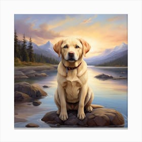  Labrador Retriever dog  art Canvas Print