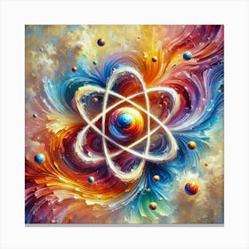 Atom In Color.AI Canvas Print