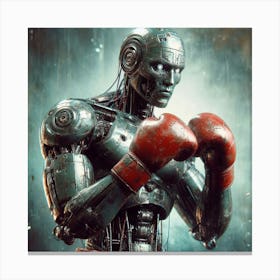 Robot Boxer Canvas Print
